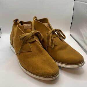 Cole Haan Grand OS Brown Suede Chukka Lace-Up Boots